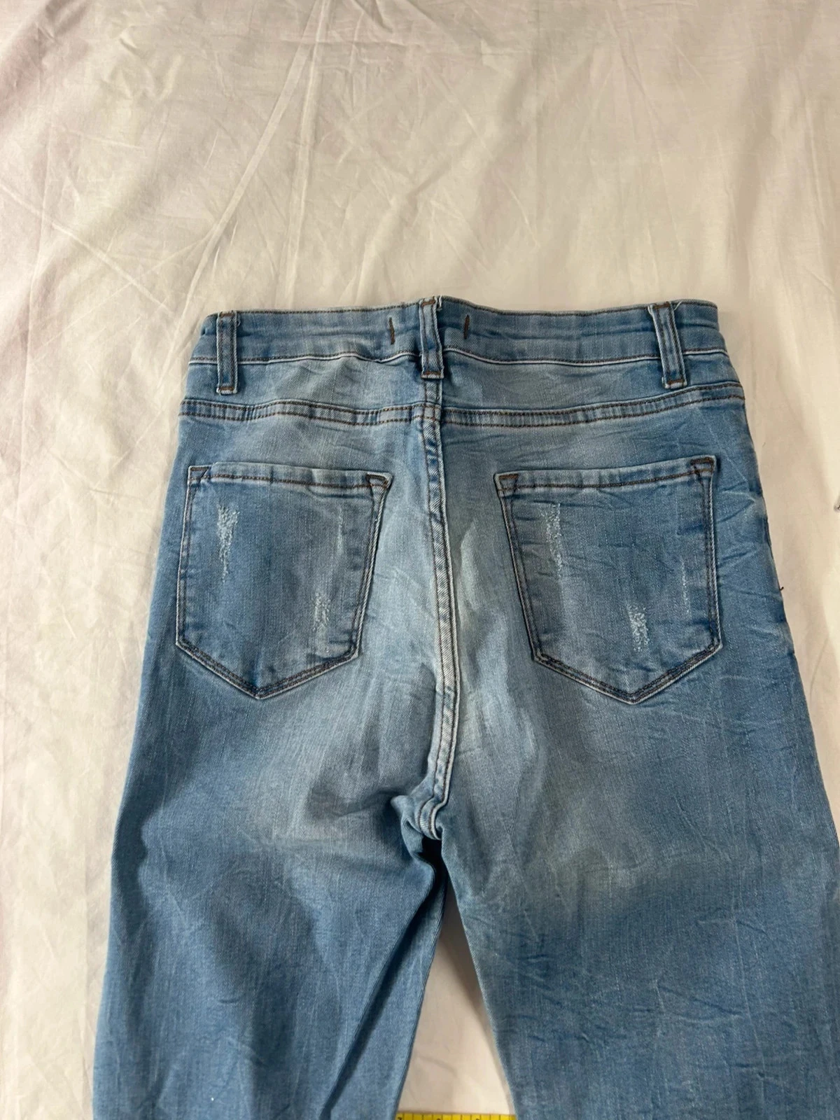 Ripped skinny blue jeans Rich star – photo 10